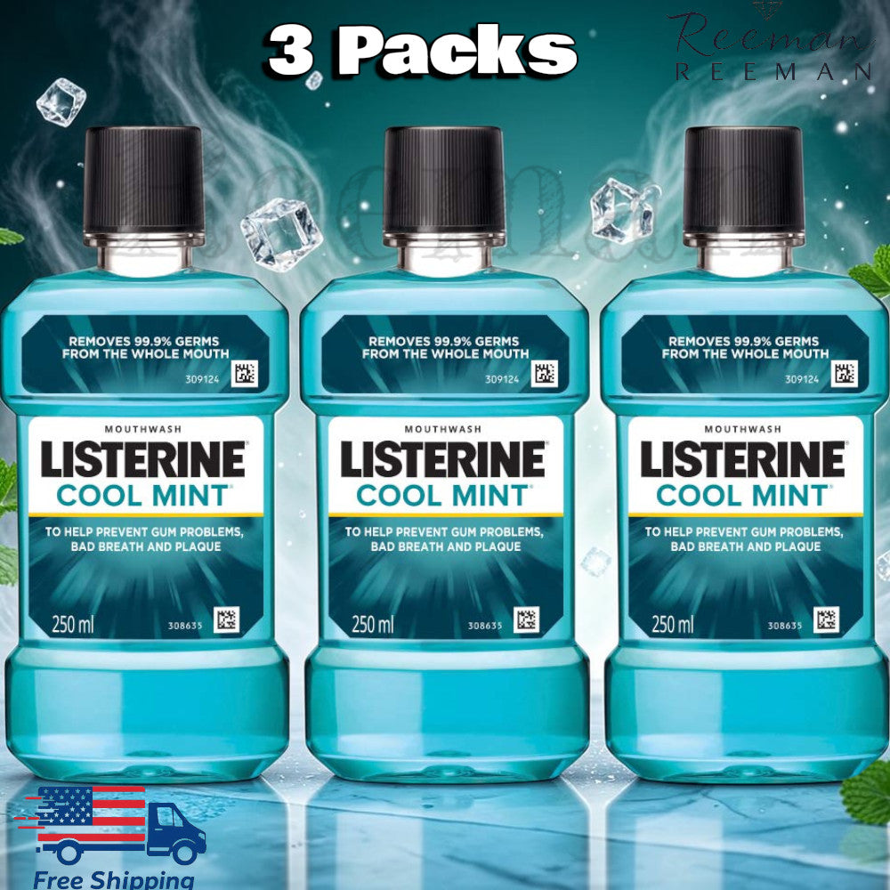 Mouthwash Pack of 3 - Fresh Breath, Oral Hygiene, Antiseptic 250ml