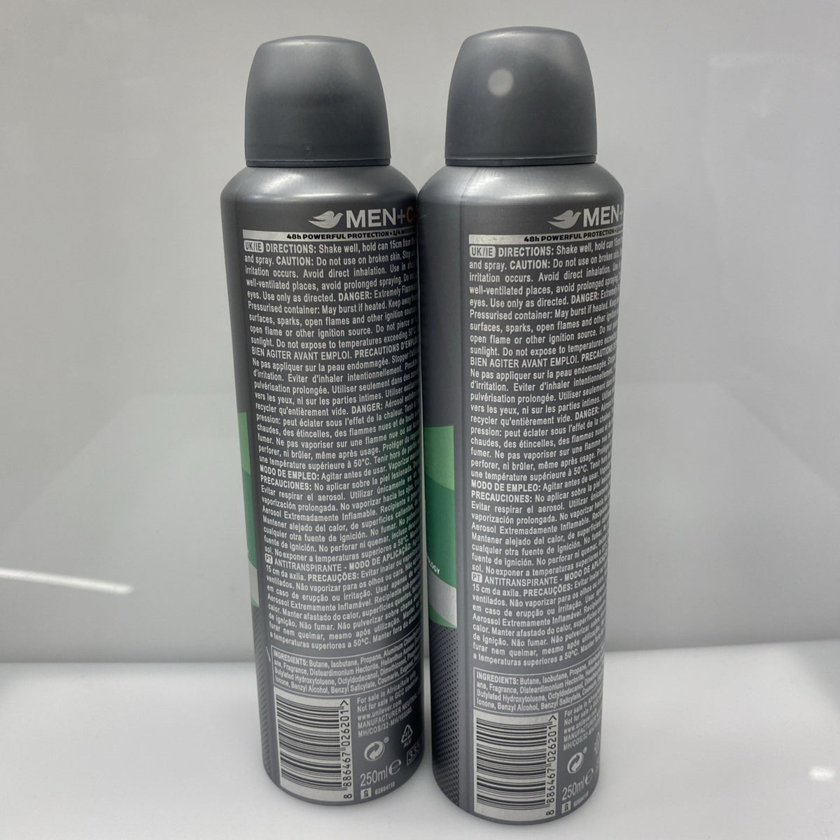 Dove Men Sensitive Shield Antiperspirant Spray 48H 250ml - Pack of 2