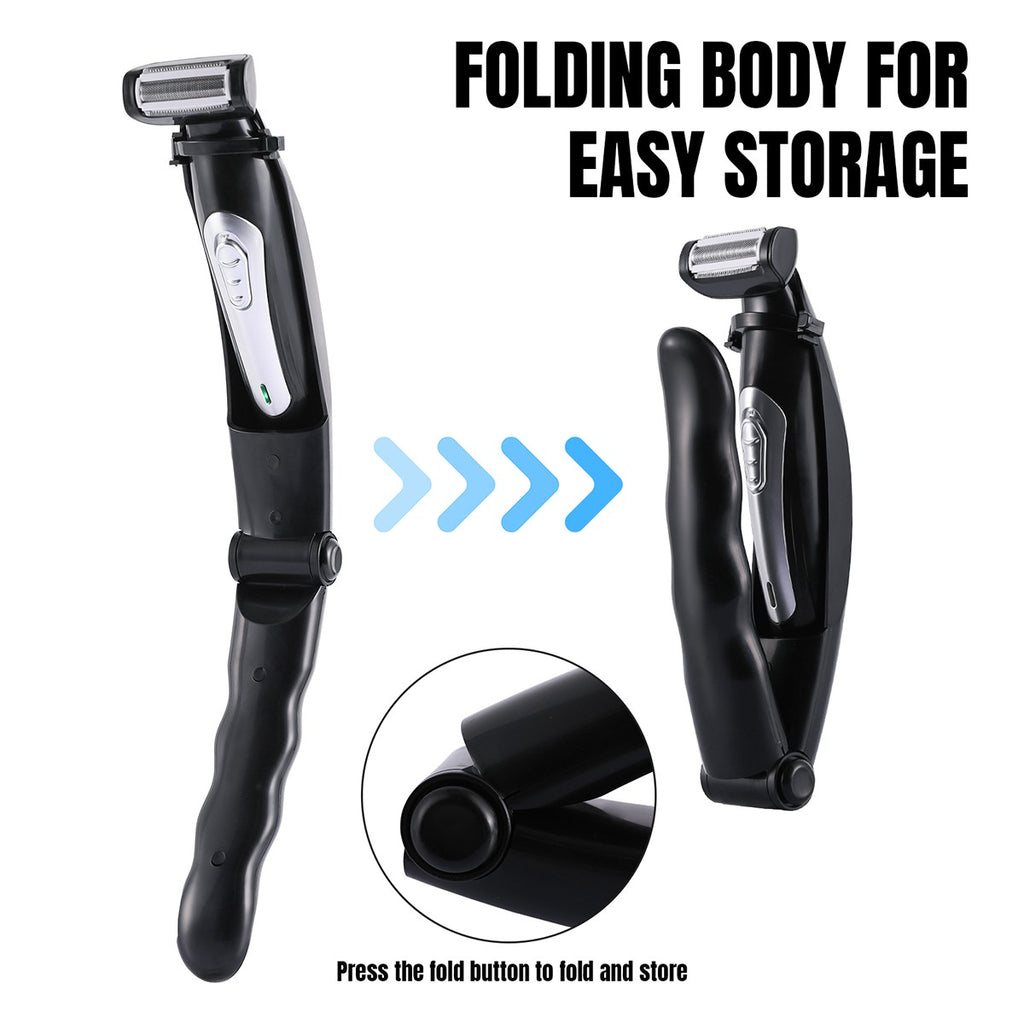 Electric Back Shaver for Men Body Grooming Trimmer with Long Handle