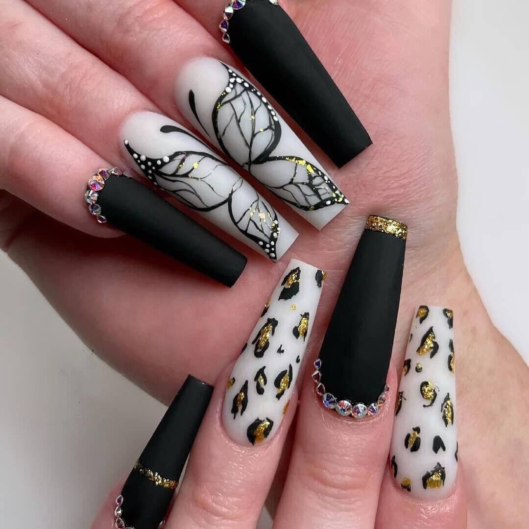 Long Coffin Nail Tips Set - Transparent Fake False Nails for Manicure