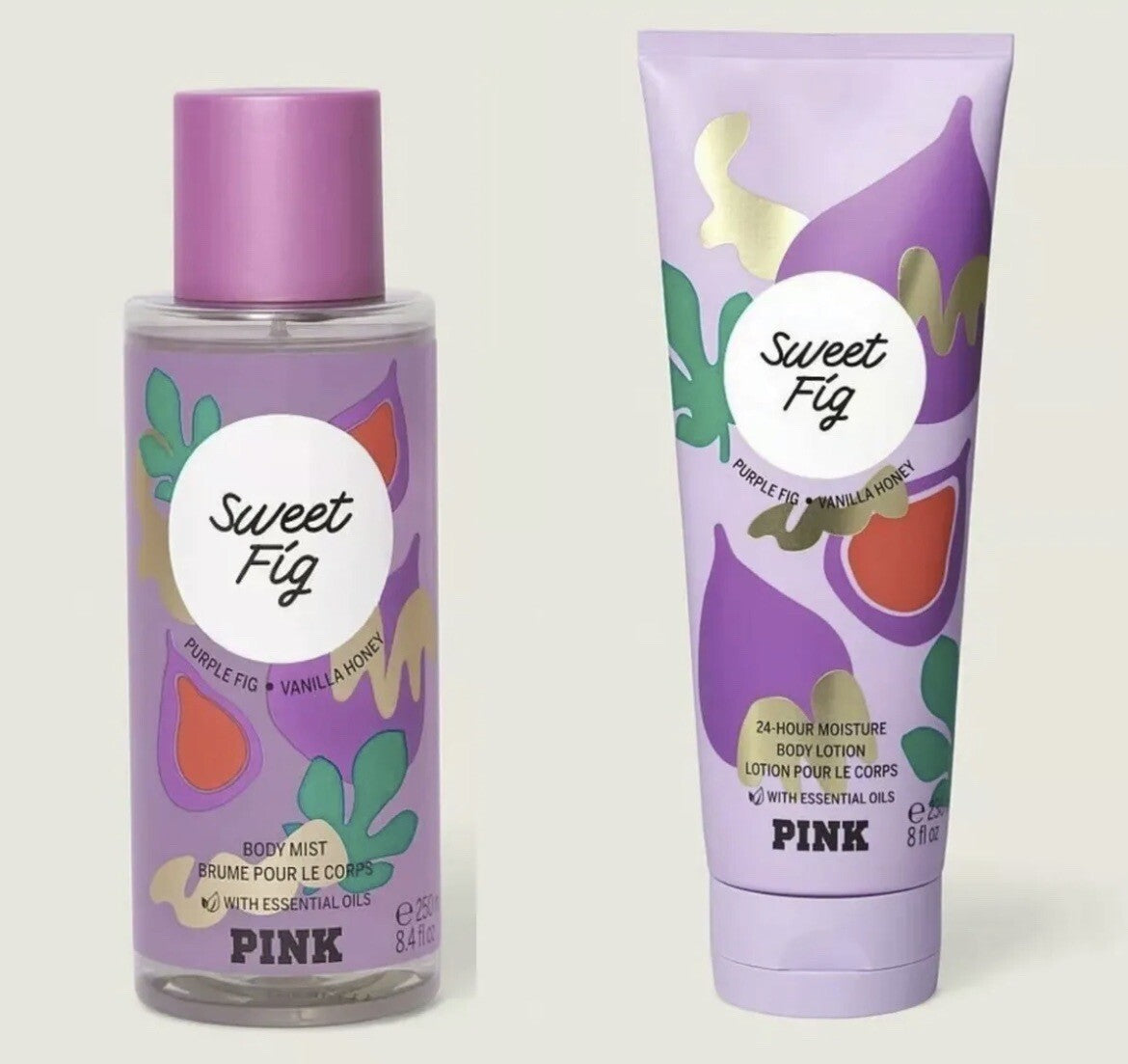 Victoria's Secret Pink Sweet Fig Body Lotion & Mist Set - 2 Piece