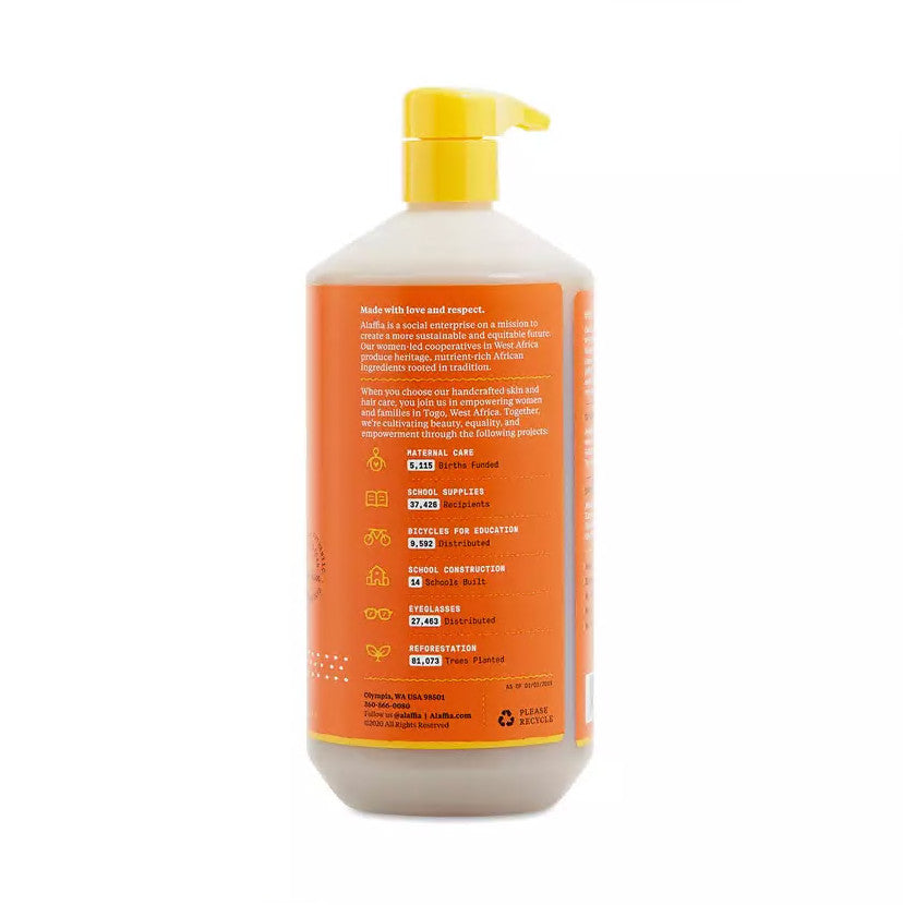 Unscented Shea Body Wash 32 oz Pack of 2 - Natural, Moisturizing, SLS-Free