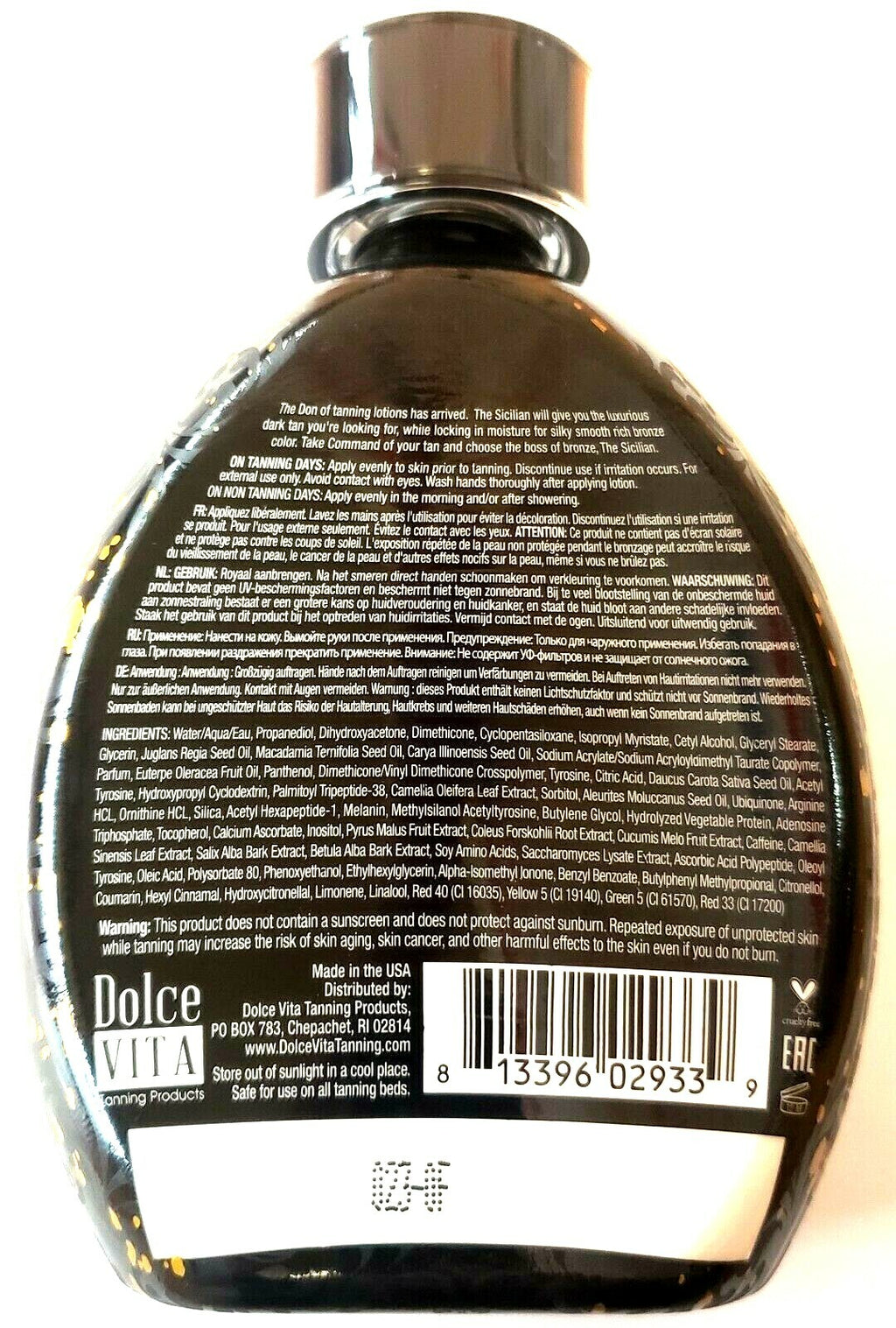 Double Dark Black Bronzer Tanning Lotion 2025 The Sicilian 200x Indoor Outdoor