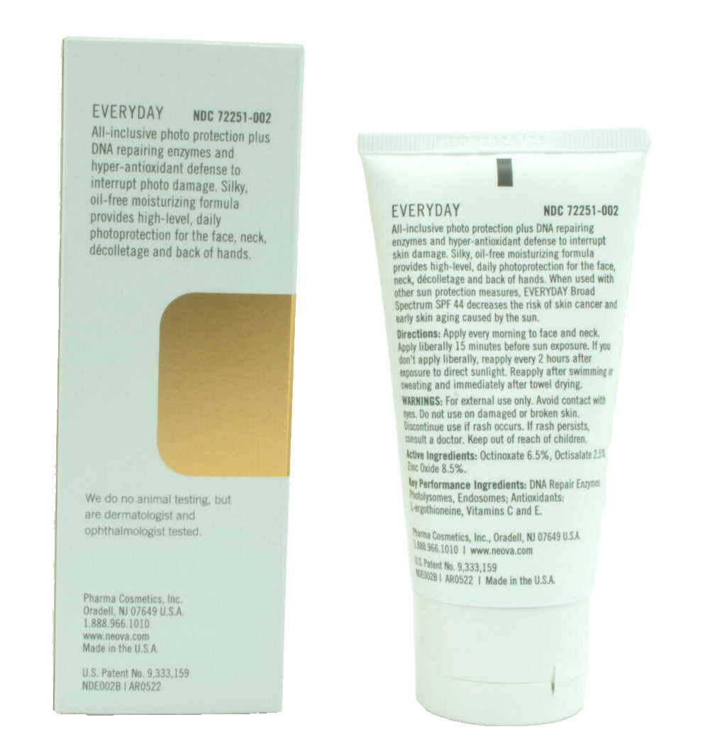 SPF 44 Facial Moisturizer with Antioxidants - Lightweight Sun Protection