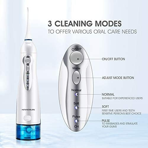 Cordless Water Flosser Oral Irrigator with 8 Tips 300ML Water Tank for Teeth & Gums