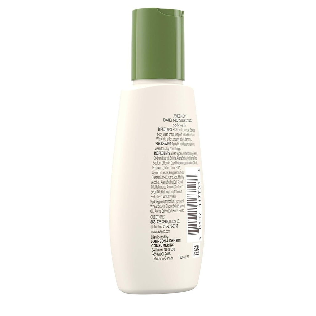 Aveeno Daily Moisturizing Body Wash with Nourishing Oat Travel Size 2oz