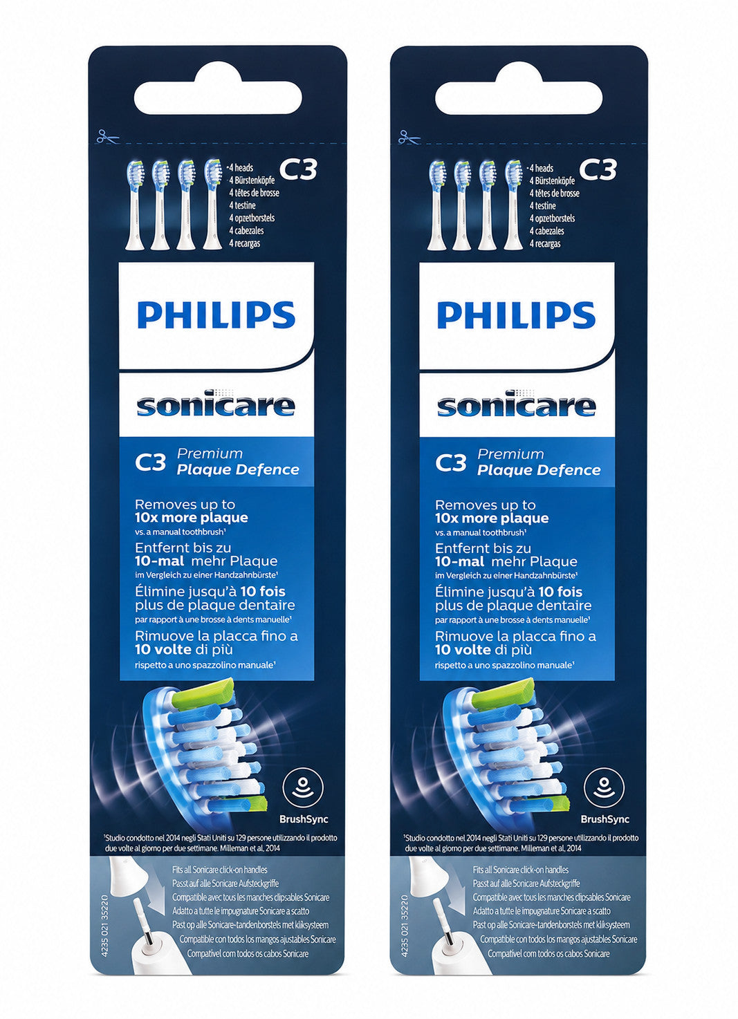 8 Pack Medium Replacement Toothbrush Heads for Sonicare Electric Toothbrushes
