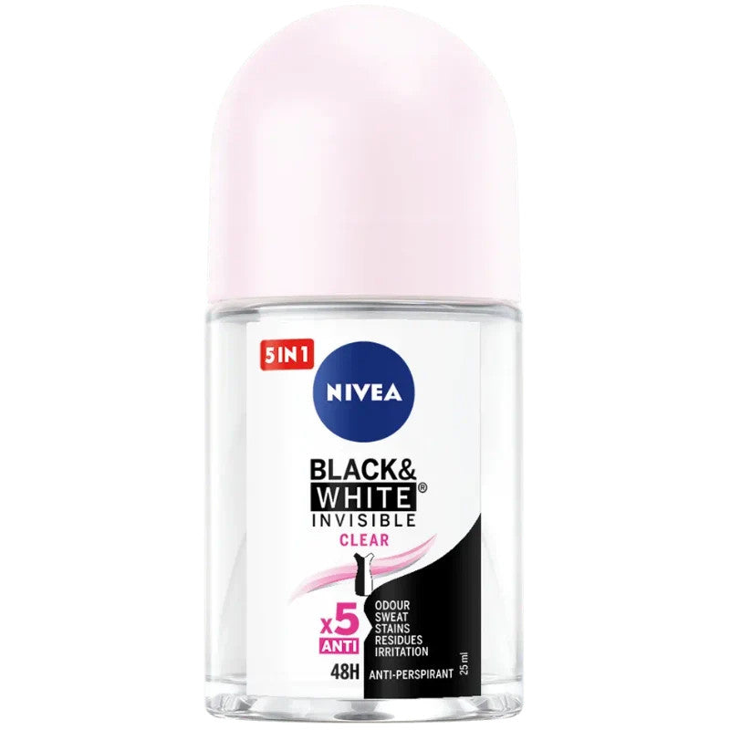 3-Pack Women's Invisible Clear Roll-On Antiperspirant - 25ml