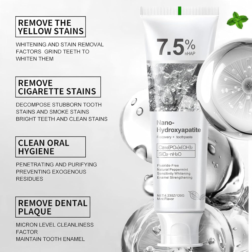 Hydroxyapatite Toothpaste for Sensitive Teeth - Whitening & Stain Removal