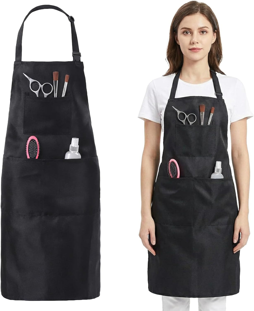 Hair Stylist Apron with 4 Pockets Waterproof Barber Apron for Hairdressers