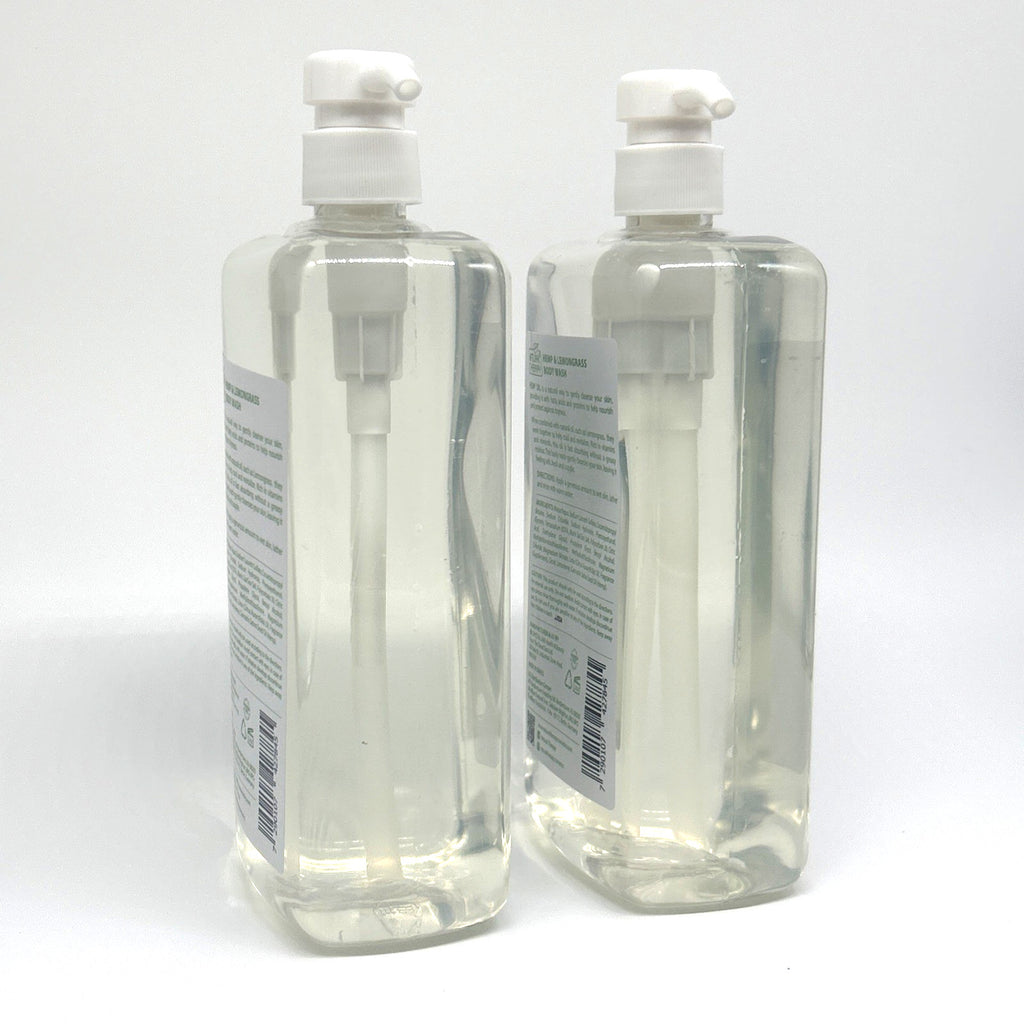 Natural Therapy Hemp Lemongrass Hydrating Body Wash 2-Pack - Deep Moisturizing