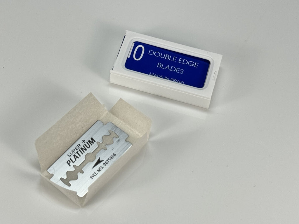 Crystal Platinum Coated Double Edge Safety Razor Blades - Made in Israel, 100 Pack