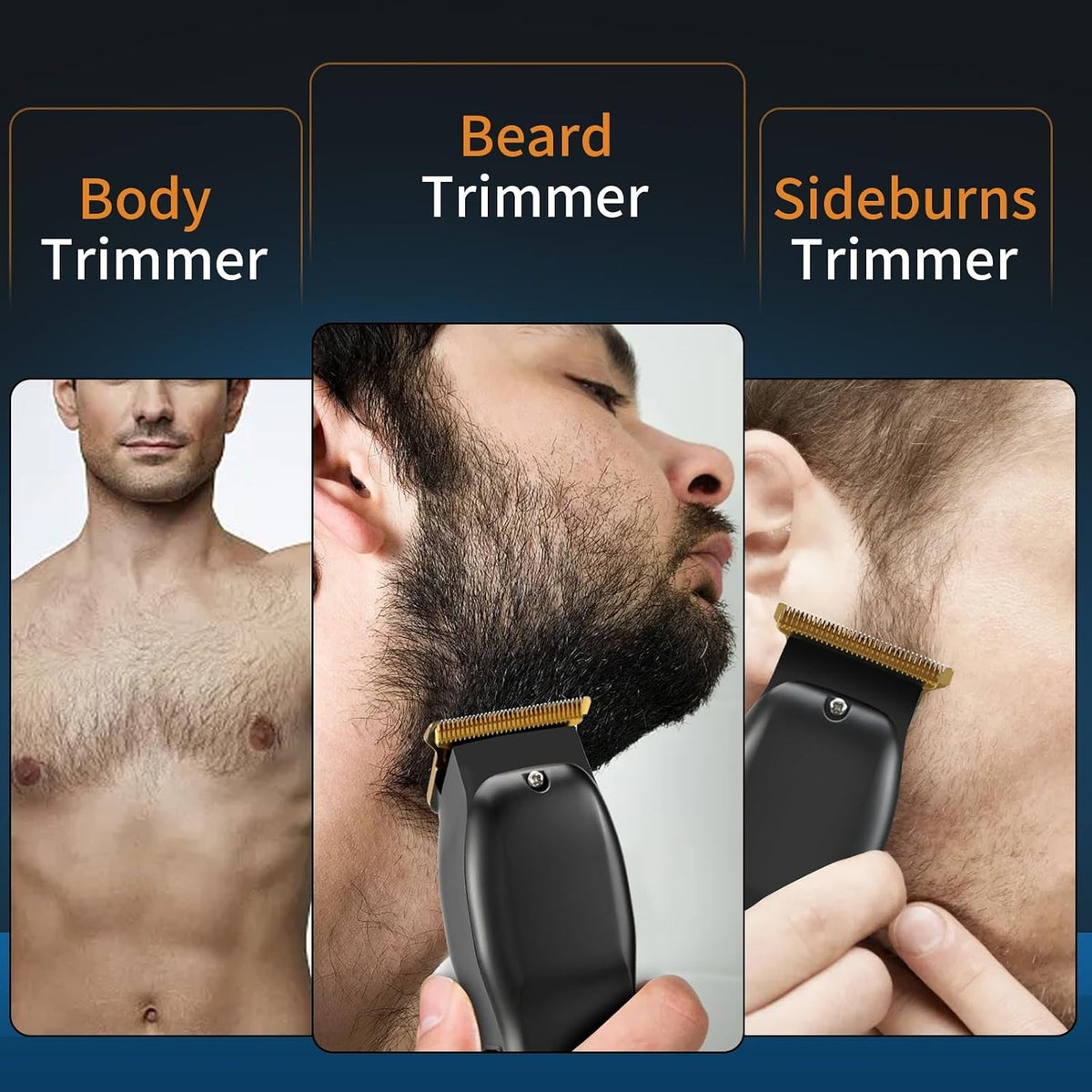 Rechargeable Men's Grooming Trimmer for Edging and Outlining