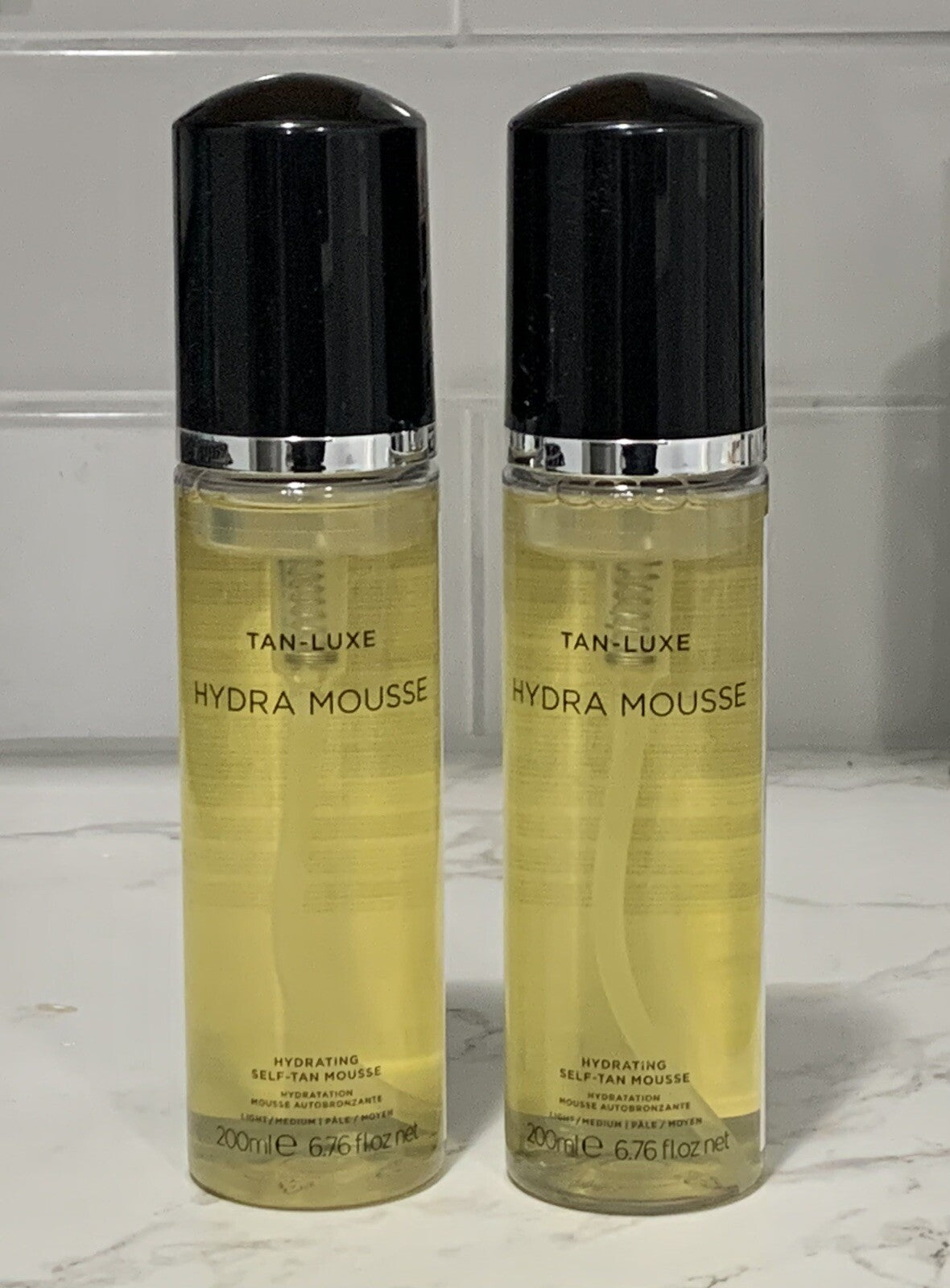 2-Pack Hydrating Self Tan Mousse Light/Medium - 6.76 oz | Tan-Luxe