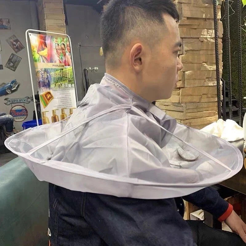 Hairdressing Cape Waterproof Nylon Salon Hair Cutting Gown with Umbrella