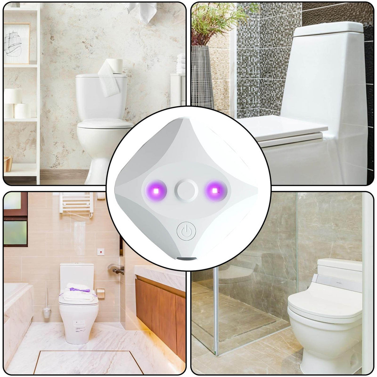 UV Disinfection Lamp with Ozone Auto Sterilization for Bathroom Toilet