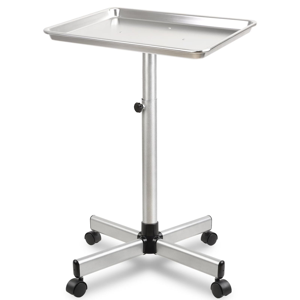 Adjustable Salon Color & Tattoo Tray Cart with Wheels, Height Adjustable