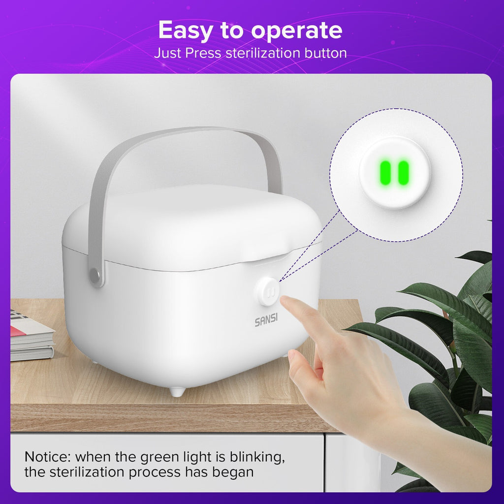 UV Light Sanitizer Box 15W UVC Disinfection Device for Baby and Family