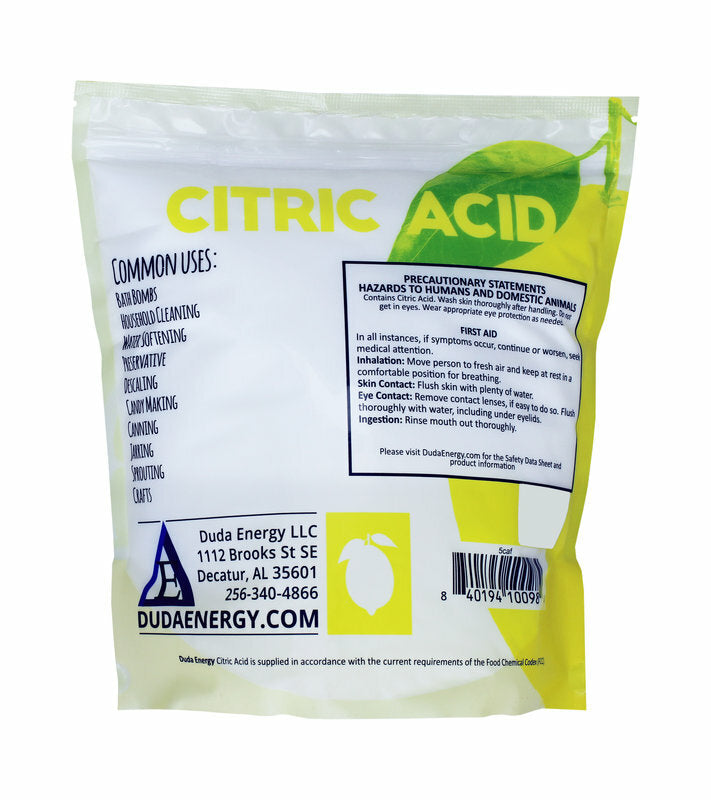 Food Grade Citric Acid Non-GMO Organic Anhydrous for Cooking & Bath Bombs