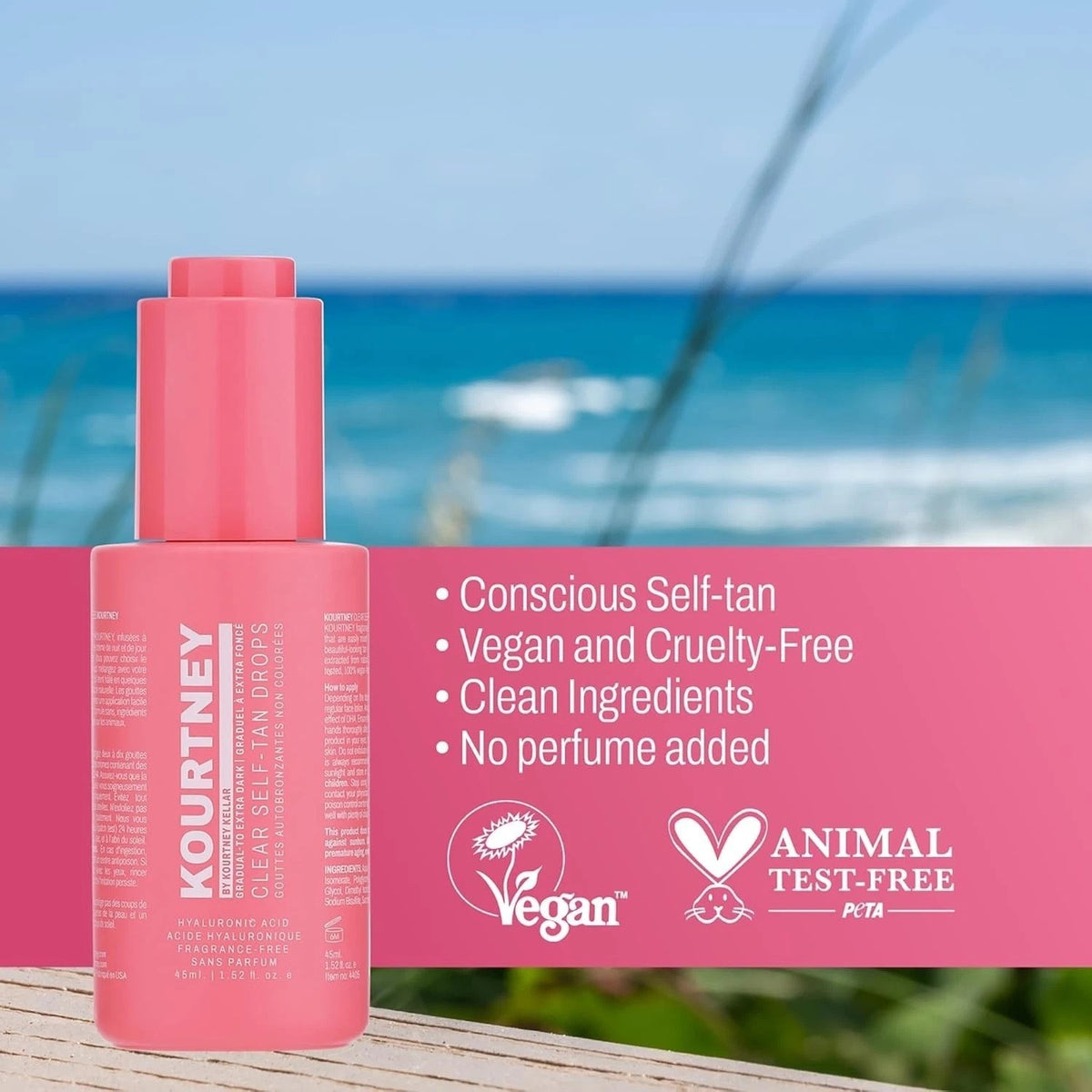 Self-Tanning Drops with Hyaluronic Acid - Clear Skin Glow, 45ml