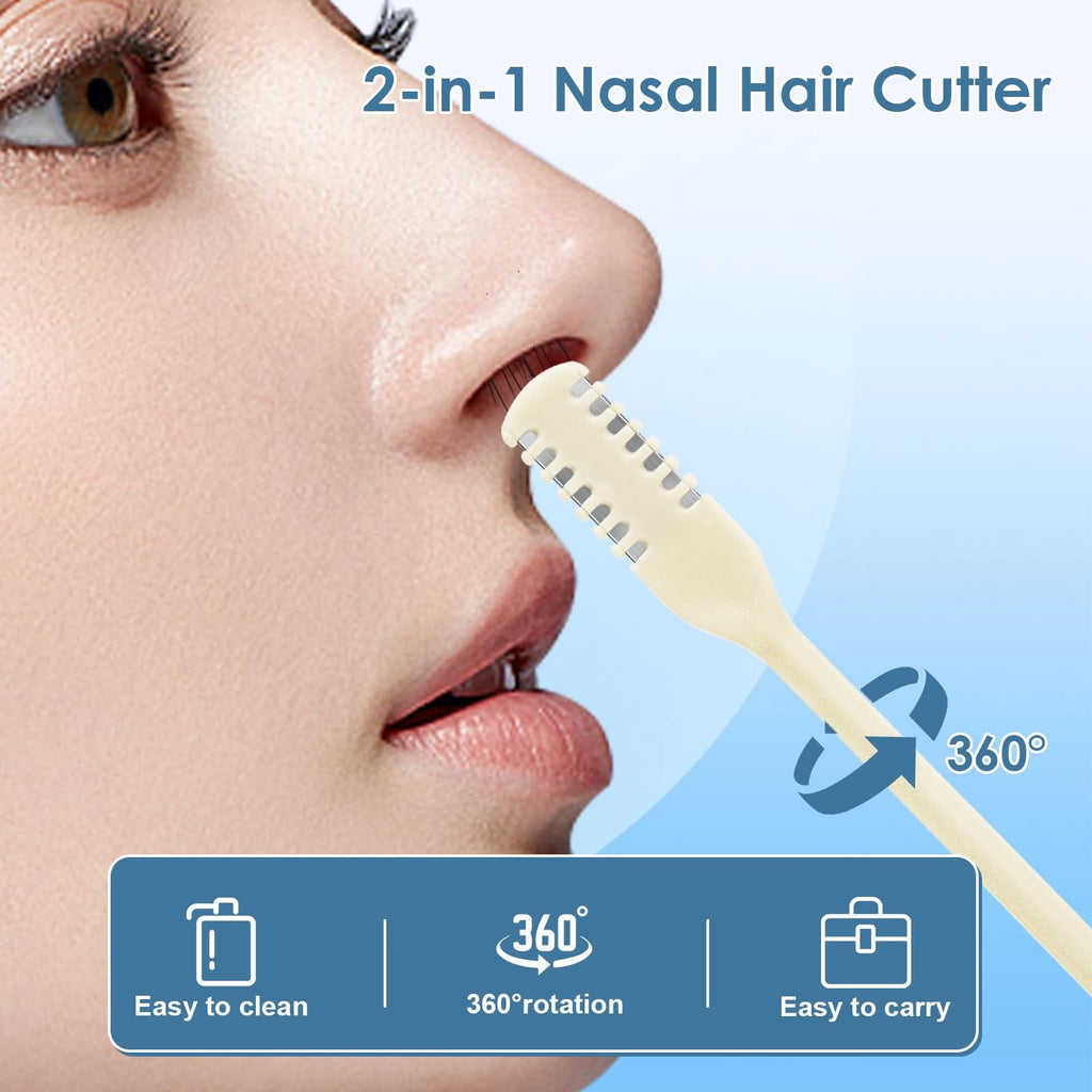 Nasal Hair Trimmer 3 or 6 Pack - Double Sided Precision Nose Hair Cutter