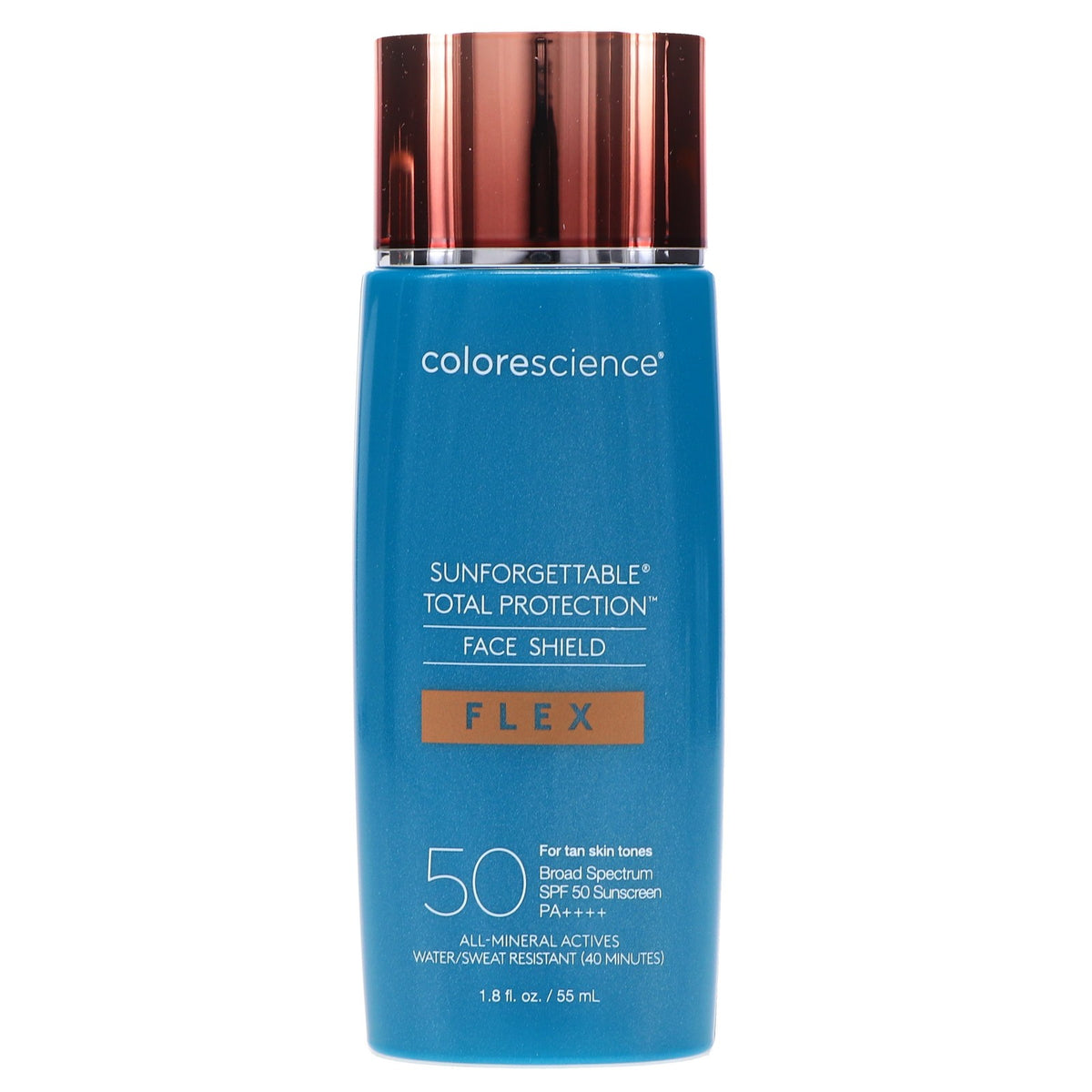 SPF 50 Mineral Sunscreen Face Shield Flex Tan - Water-Resistant, Broad Spectrum