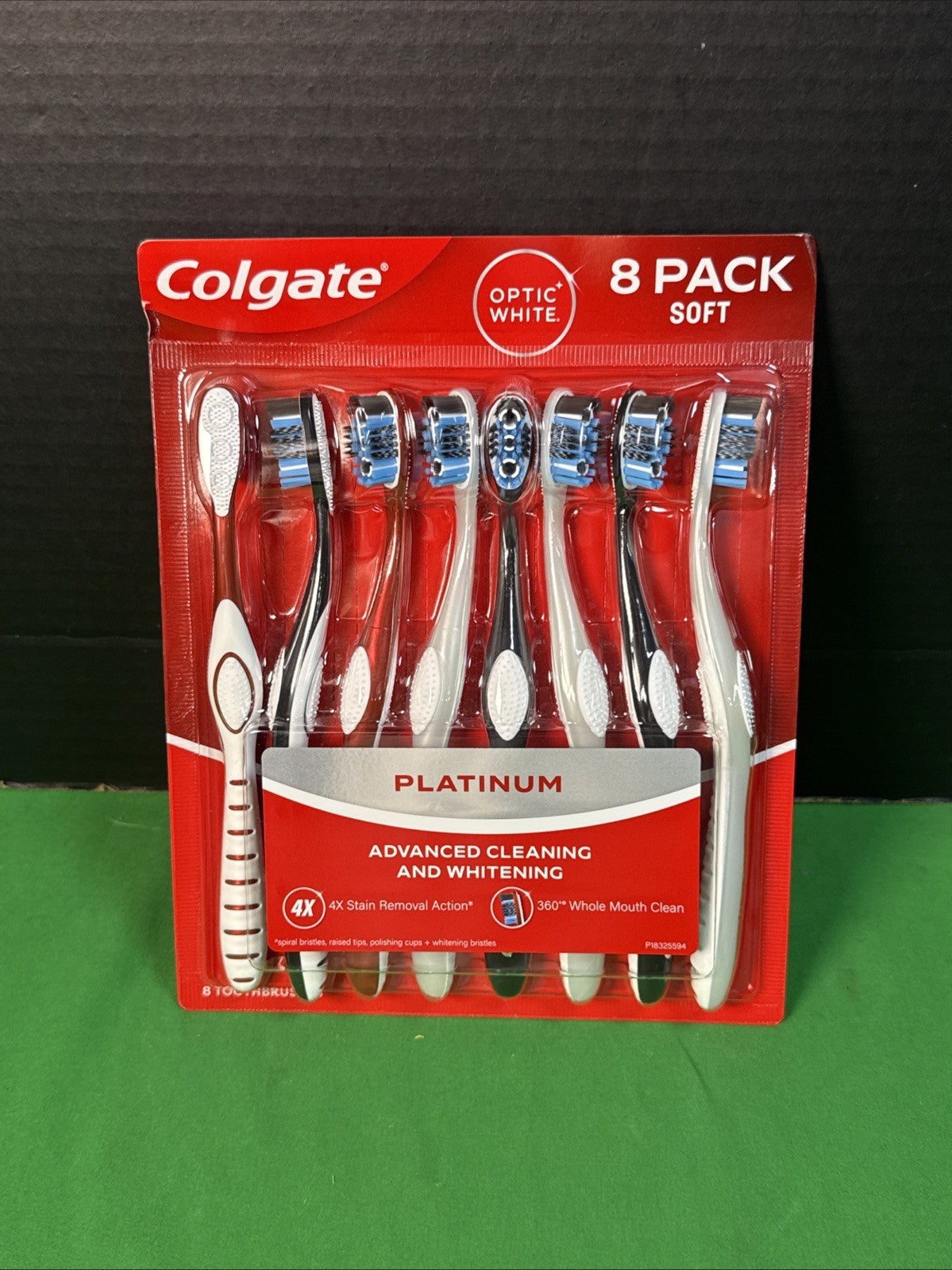 Manual Toothbrush Pack - Soft Bristles, Ergonomic Handle, 8 Count