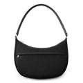 Medium Nylon Crescent Shoulder Bag - Unisex Crossbody Purse with External Pocket