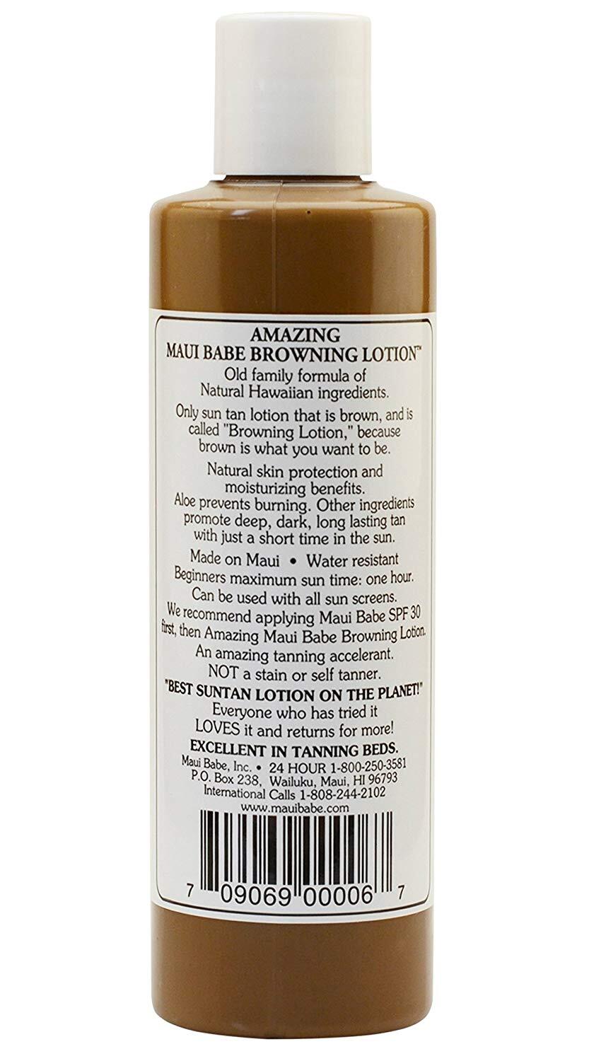 Natural Tanning Lotion for Deep, Dark Tan - Water-Resistant, Sensitive Skin Safe, 8oz