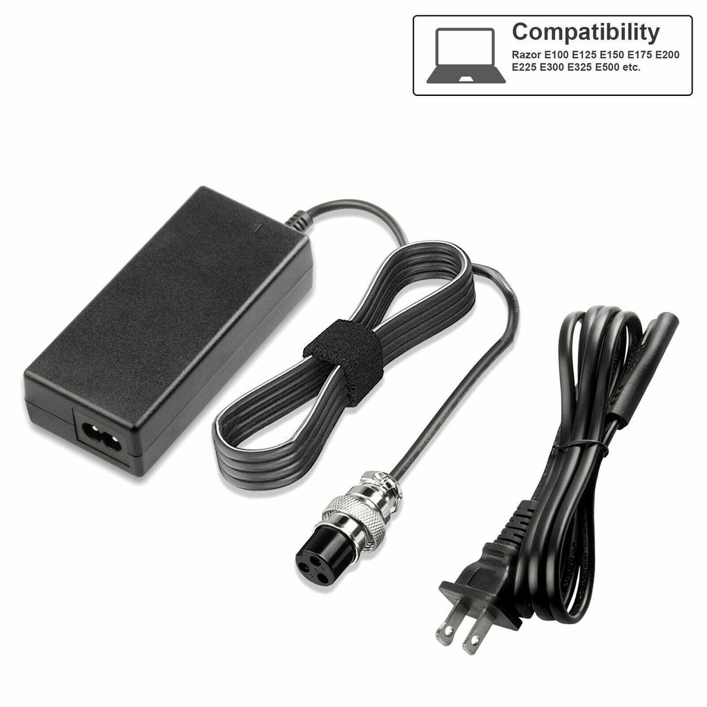 Electric Scooter Battery Charger for Razor E100 E200 E300 E500 Models