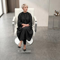 Rotatable Salon Barber Chair for Hairdressing Tattoo Artists - Adjustable Height, Durable PU Cushion