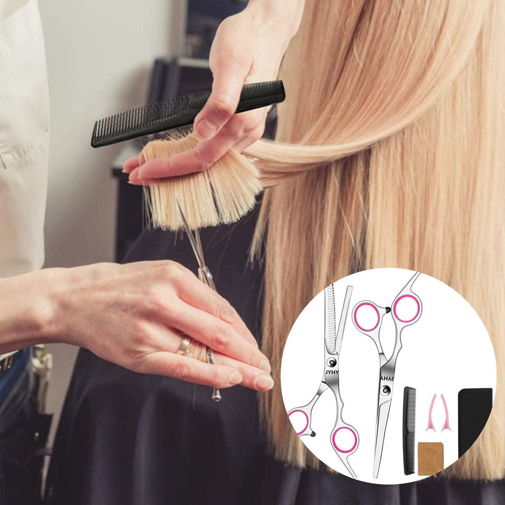 Professional Hair Cutting Scissors Shears Thinning Kit - 6 Inch Barber & Hair Stylist Tools