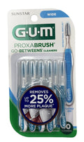 Proxabrush Wide Toothbrush Cleaner Pack of 10 - Flexible Handle, Antibacterial Bristles