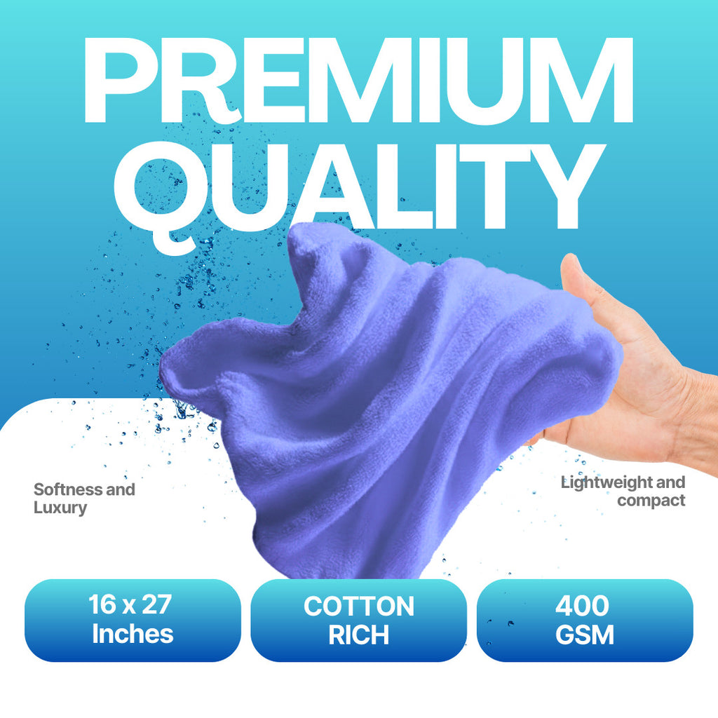 Salon Towels 16x27 Inches Pack of 36 - 100% Cotton Spa Hand Towels