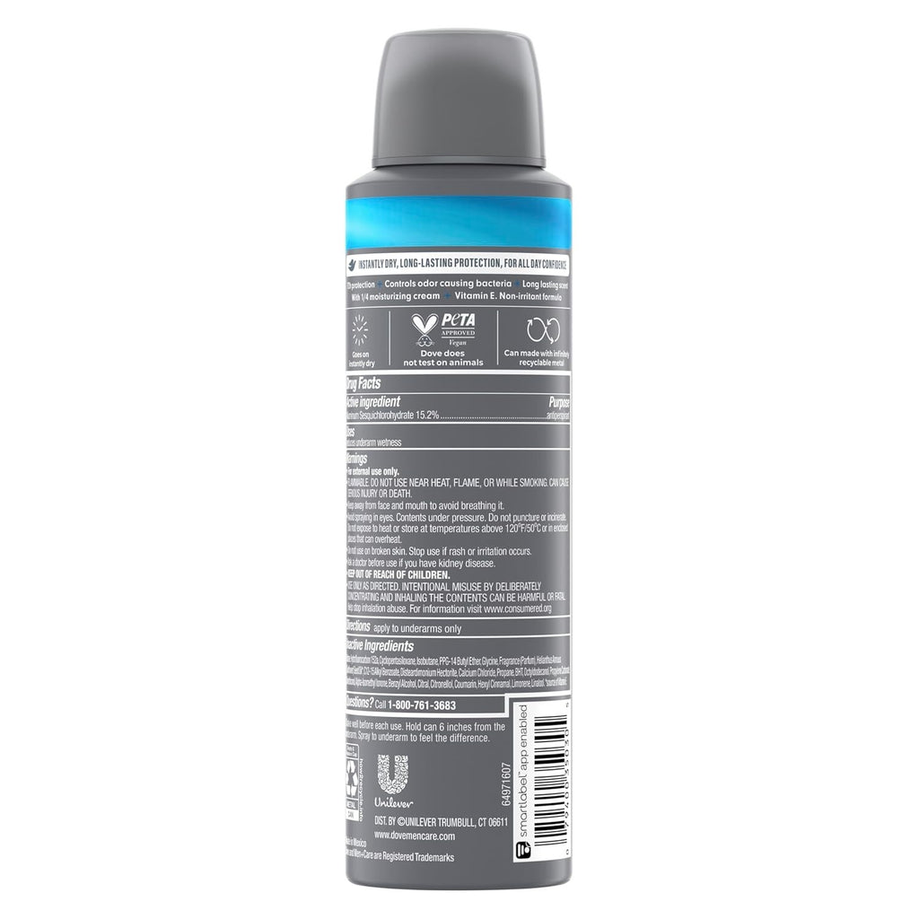Men's 12-Pack Antiperspirant Dry Spray - 72-Hour Odor & Wetness Protection