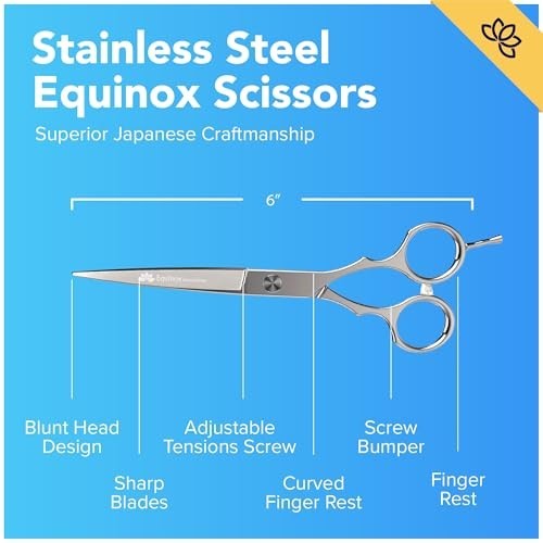 Professional 6-Inch Hair Cutting Scissors for Salon & Barber Use