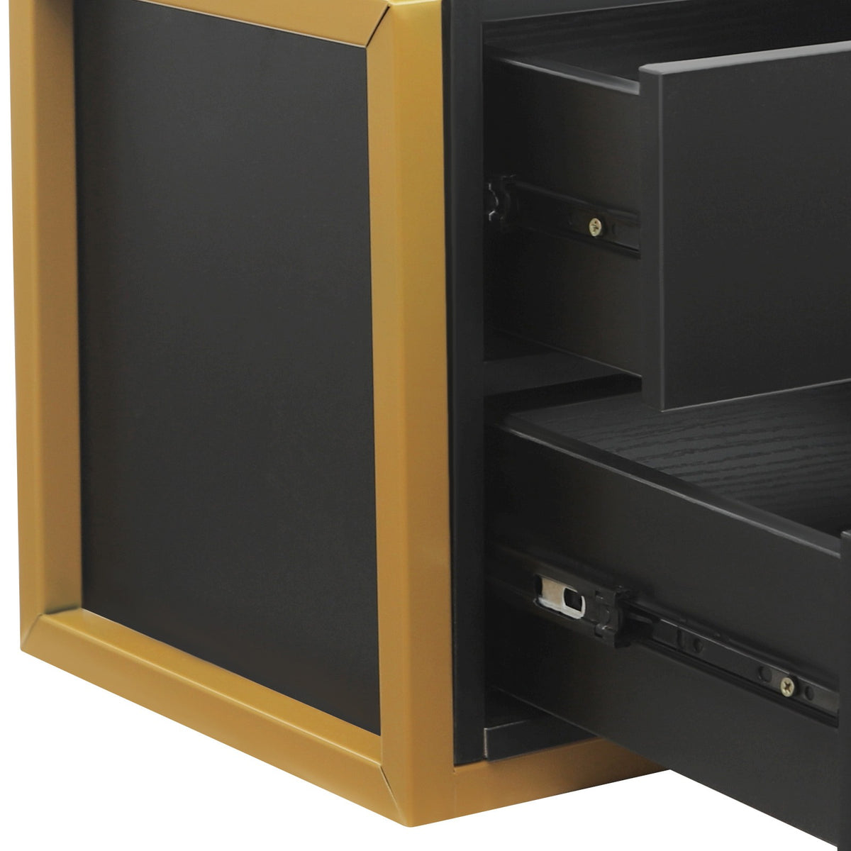 Wall-Mounted Salon Storage Cabinet with 2 Drawers & Hair Dryer Holder