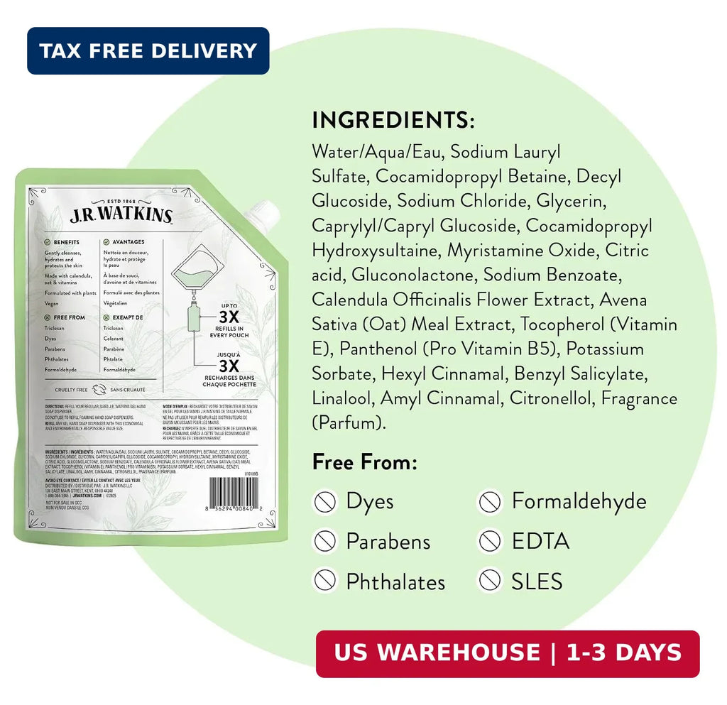Aloe & Green Tea Hand Soap Refill Pack - Moisturizing, 34 Fl Oz, 2-Pack