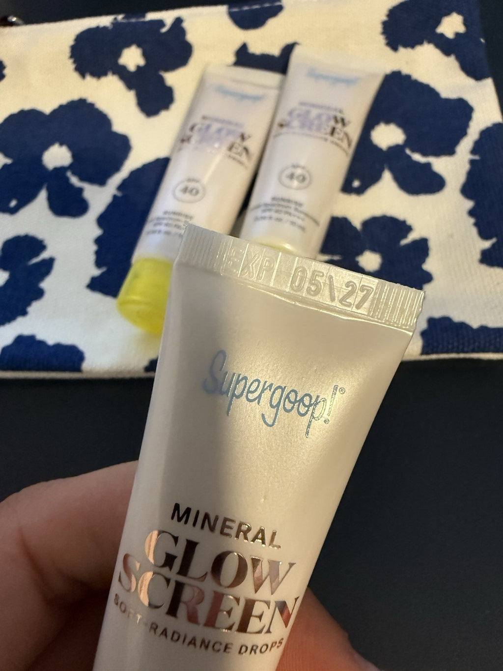 Travel Set with Sunscreen & Makeup Bag - 3 Pack SPF 40 Mineral Sunscreen