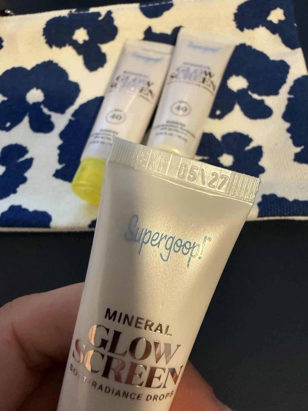 Travel Set with Sunscreen & Makeup Bag - 3 Pack SPF 40 Mineral Sunscreen