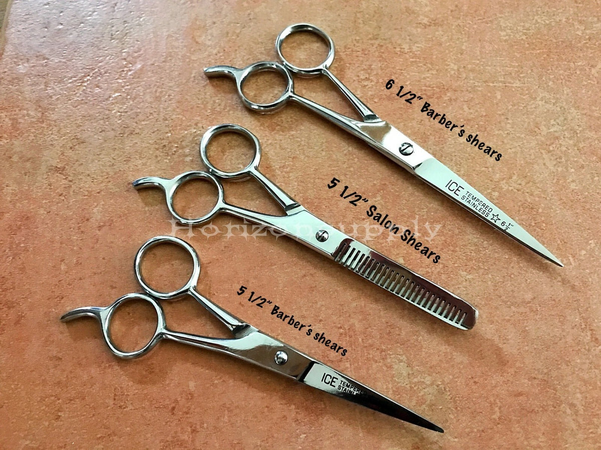 Professional 3-Piece Hairdressing Scissors Set with Thinning Shears - Ice Tempered Stainless Steel