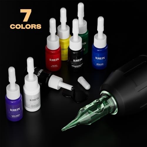 Wireless Rotary Tattoo Pen Kit with 1 Battery, 20 Cartridges & Accessories