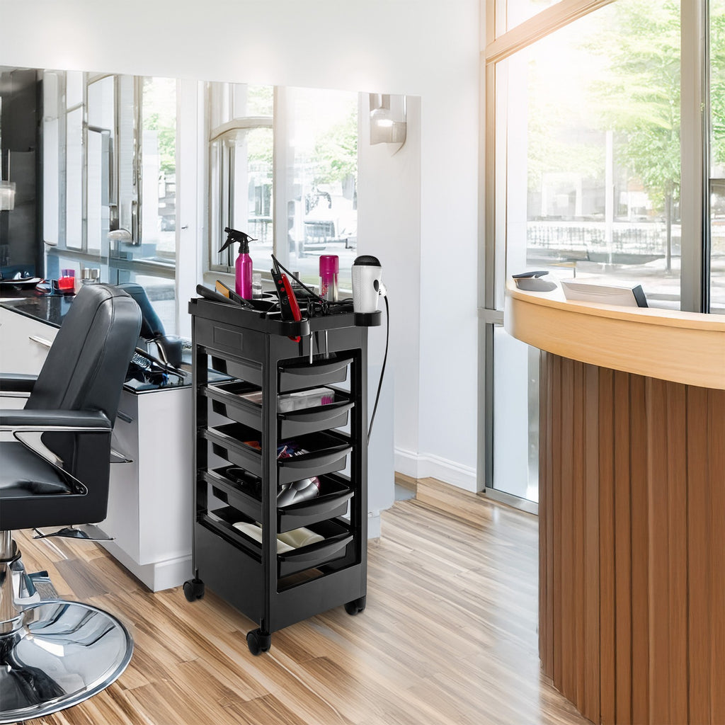 Mobile Salon Trolley Cart with Drawers and Swivel Casters for Beauty & Beauty Equipment