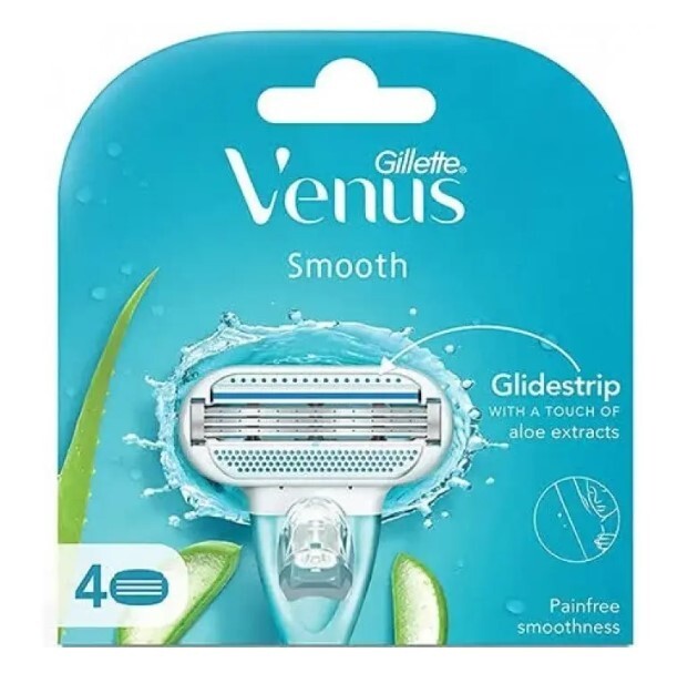 Gillette Venus Smooth Razor Blade Refills - Pack of 8 Cartridges for Women