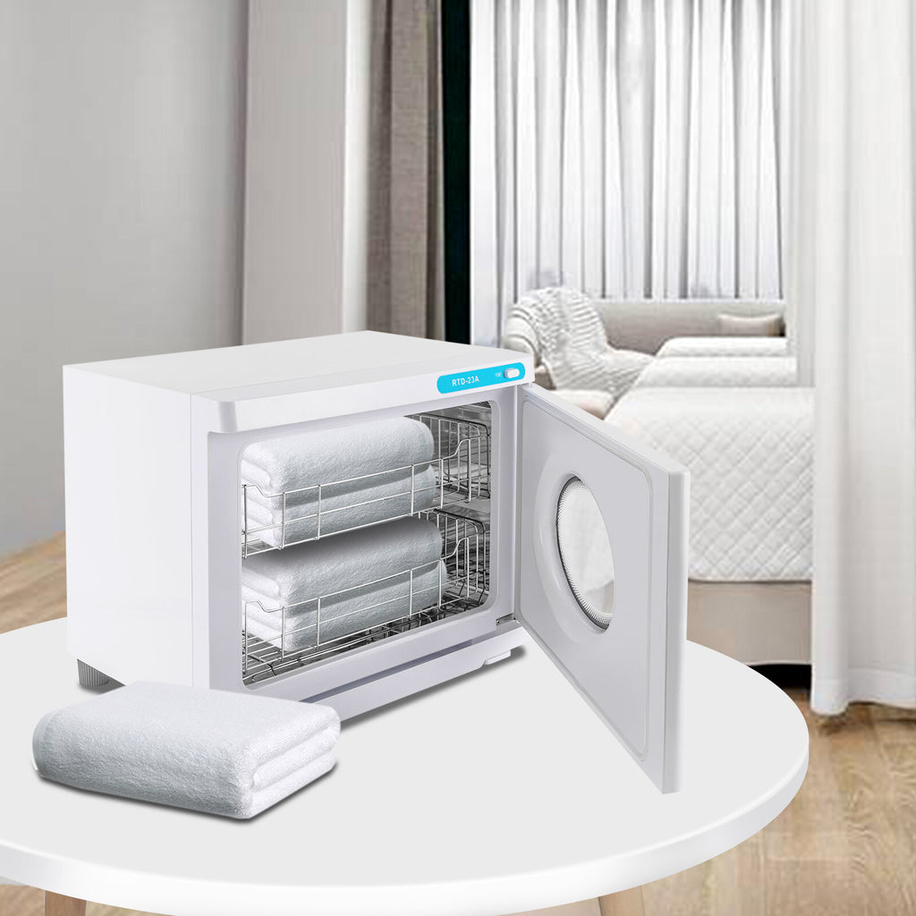 23L Hot Towel Warmer UV Sterilizer Cabinet for Spa Salon Facial Skin Care