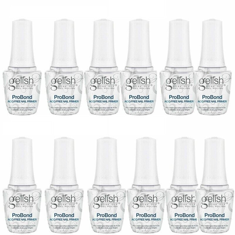 Nail Primer Acid Free Gelish PRO Bond for Natural Nails 12pcs Bundle