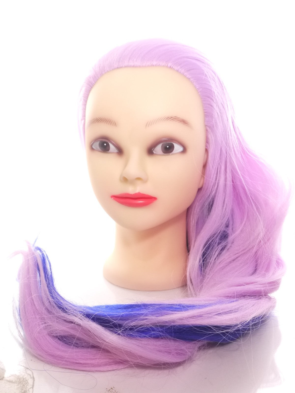 Mannequin Head Makeup Training Practice Wig Hat Display with Multicolor Hair - 10 Inches