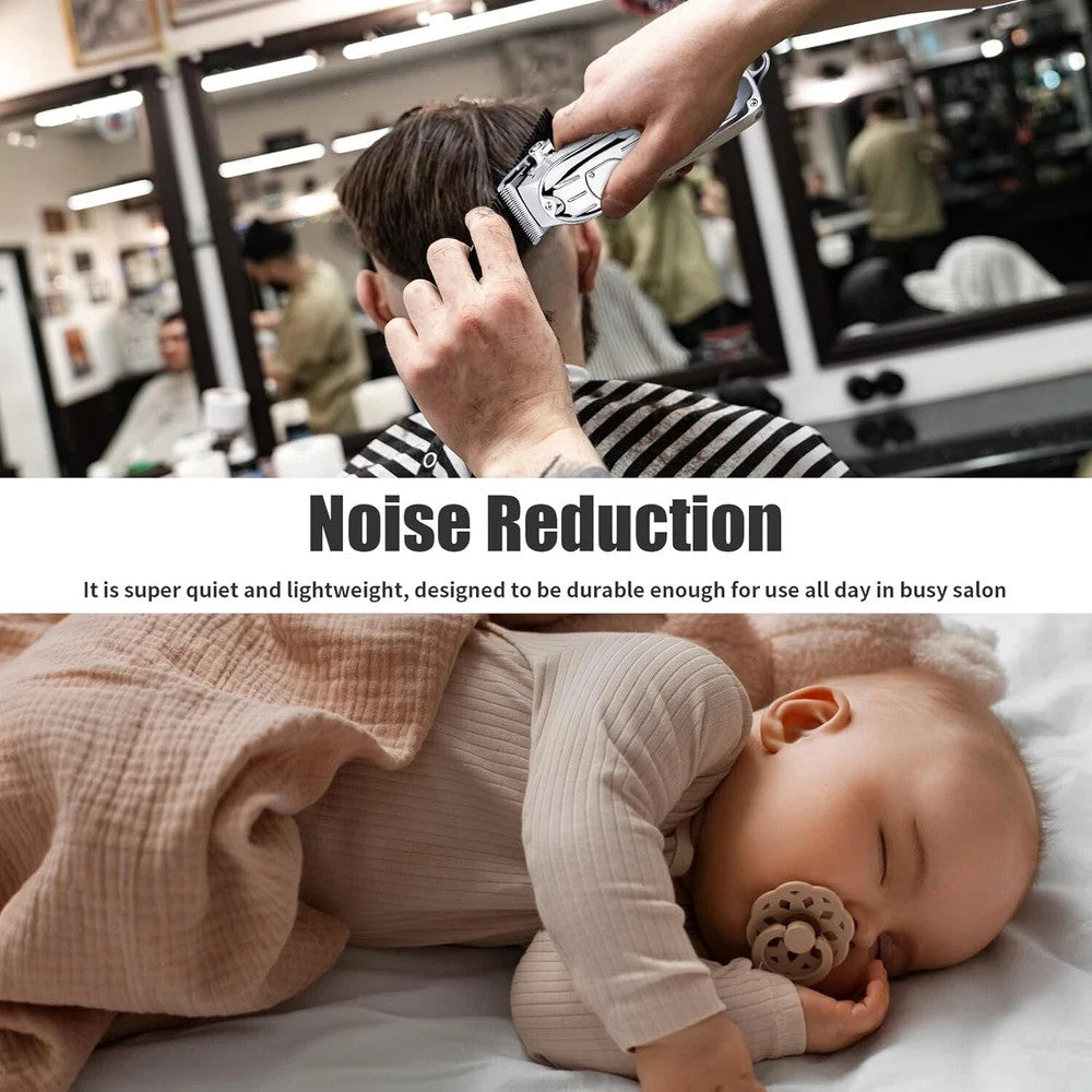 Cordless Hair Clipper & Beard Trimmer for Men - Quiet Home Grooming