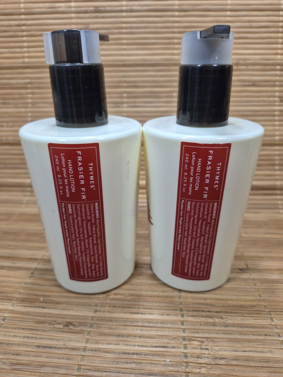 2-Pack Frasier Fir Hand Lotions 8.25 oz Natural Moisturizers - Thymes