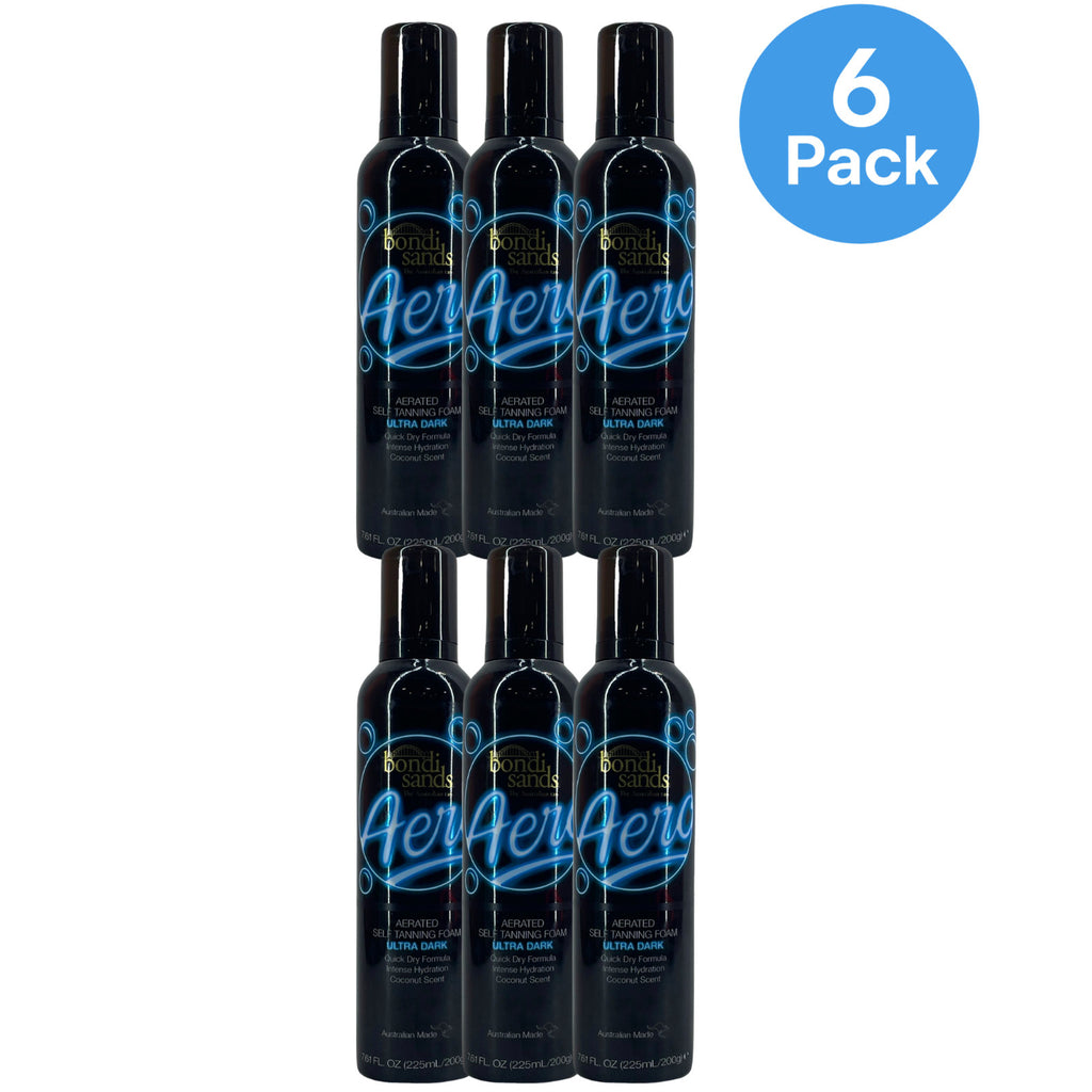 Self Tanner Foam Ultra Dark Coconut Scent - 6 Pack, Fast-Drying & Hydrating
